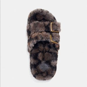 Coach Fur Sandals
